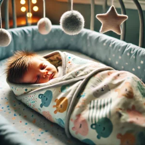 neonato che dorme sereno nel sacco nanna