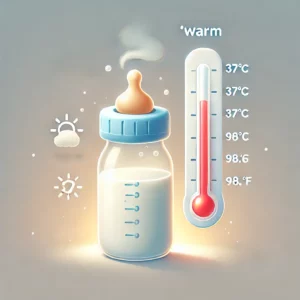 immagine che rappresenta un biberon scaldato a temperatura ambiente